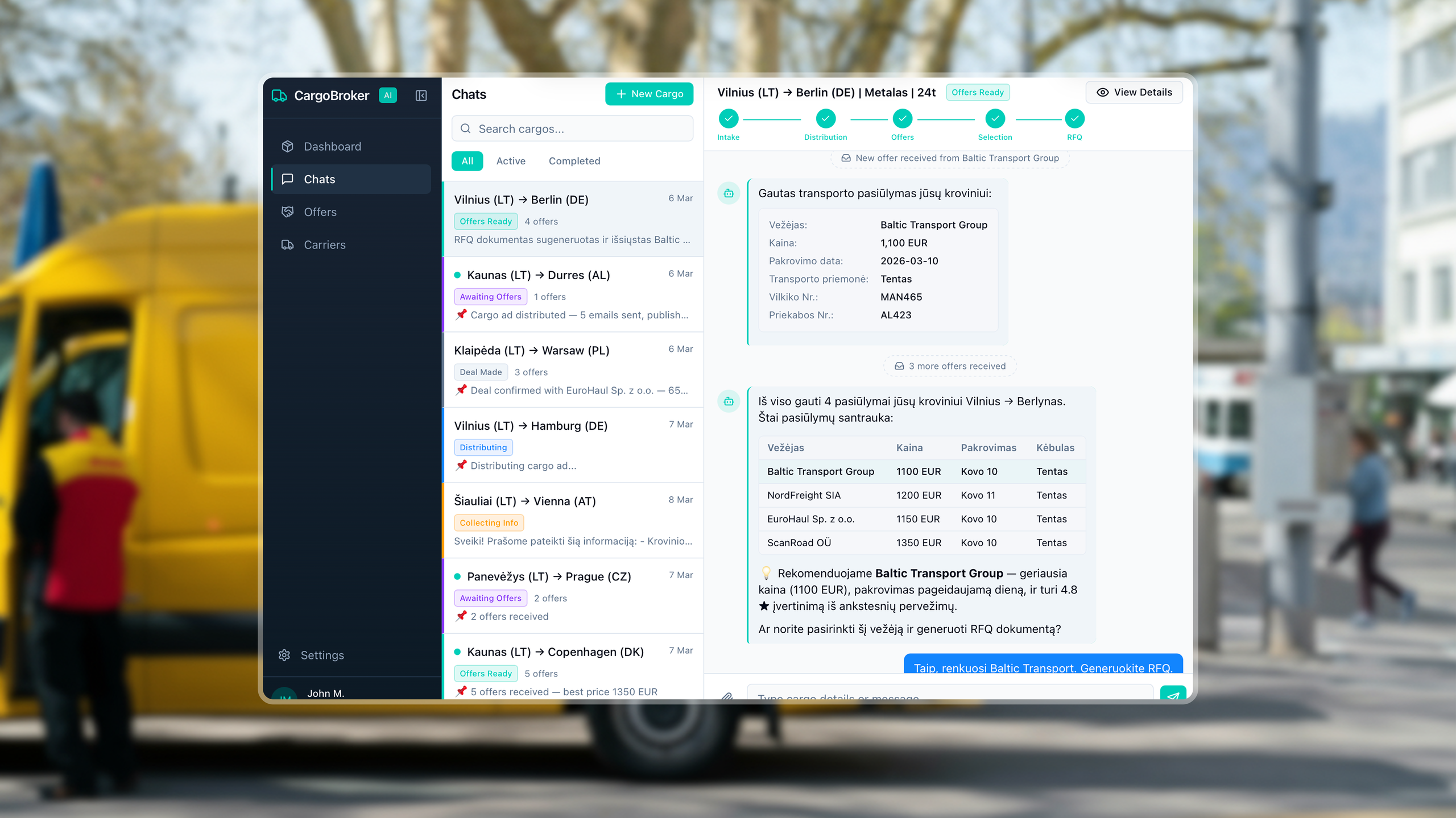 AI Agent for Freight Booking